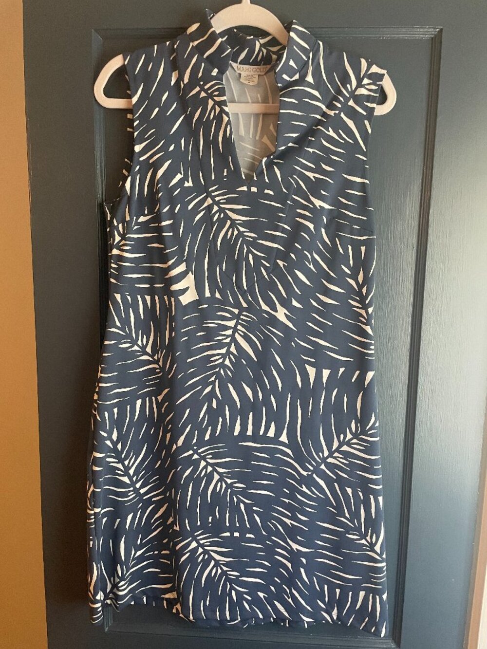 MAHI GOLD Navy and White  Dress